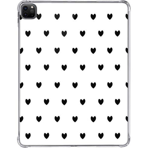 White and Black Hearts iPad Pro 11in (2024) Clear Case